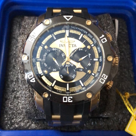 INVICTA Pro Diver Men VD 54 B Quartz Watch (Black/Gold) - Picture 2 of 10
